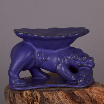 宋 汝窯紫羅蘭豹紋刻花瓷枕 仿宋代舊貨 清涼寺 御制古玩古董瓷器