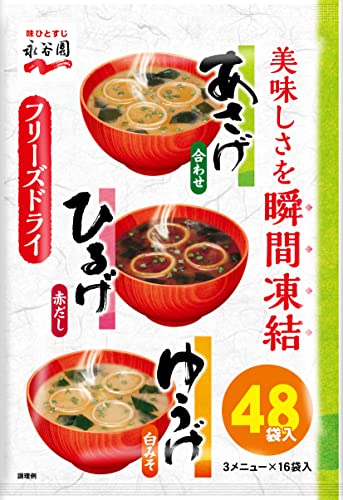 永谷園 あさげひるげゆうげ 粉末タイプおみそ汁アソート 48食入(あさげ16食入 ひるげ16食入 ゆうげ16食入)