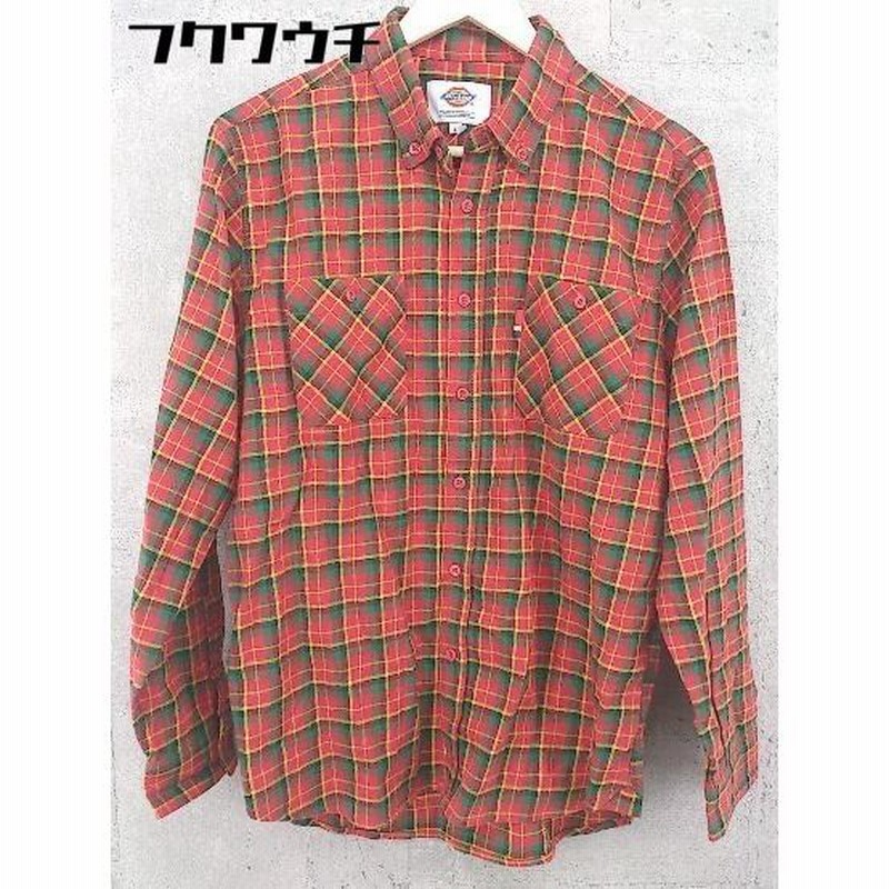 Dickies チェック柄 長袖シャツ L