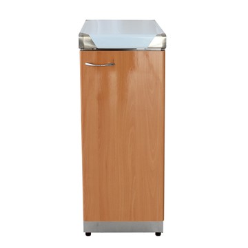 【Abis】客製商品-豪華升級款不鏽鋼20KG用瓦斯桶台/流理台/工作台/收納廚具-多款門板可選(桶身304)淺綠色