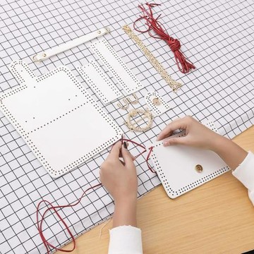 手工編織包包diy材料包自制作抖音同款單肩斜挎小方包單肩送女友