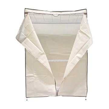 dayneeds 日需百備 三層單桿衣櫥 含防塵布套 輕型  白色 + 米白  120cm