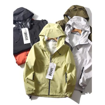 裊家城市系列 防風防水 秋季男士戶外連帽高端壓膠沖鋒衣外套夾克