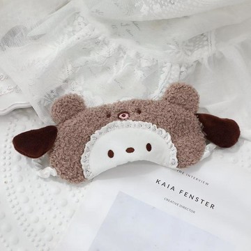 【臺灣-出貨】卡通可愛美樂蒂毛絨眼罩學生少女緩解眼疲勞午休遮光透氣護眼罩TIAN5