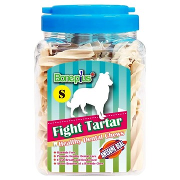 Boneplus 螺旋四星潔牙棒 深層清潔 360度旋轉清潔  牛奶  1桶  1kg