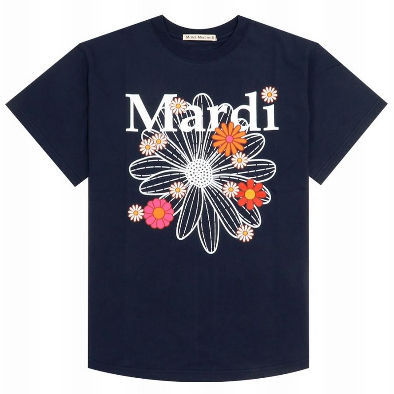 マルディメクルディ Mardi Mercredi Tシャツ SLIM TSHIRT FLOWERMARDI HEATHER SKY 半袖 レディース 韓国 ファッション アパレル Mardi Mercredi マルディメクルディ Tシャツ SLIM TSHIRT