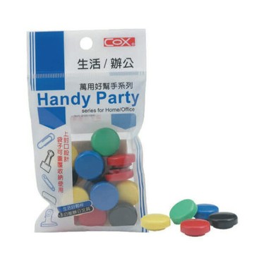 COX 三燕  20mm 彩色 磁鐵 12包/組 HM-020｜領券最高折$220