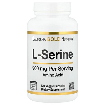 California Gold Nutrition, L-絲氨酸，900 毫克，120 粒素食膠囊