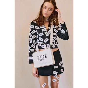 日單雜志附錄pu字母刺繡托特包 休閑百搭單肩斜挎包手提包 通勤包