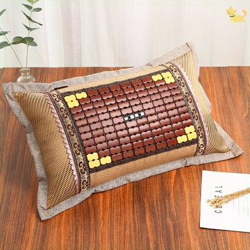 茶葉枕涼席竹涼枕頭枕竹涼麻將竹枕一個清涼涼席單人帎長方形枕藤