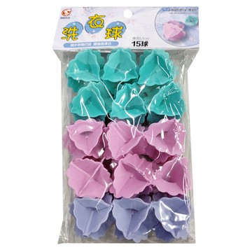 Little Pink Rabbit 粉彩小兔 洗衣球 15顆 Set 減少衣服打結  綠色 + 粉色 + 藍色  1袋