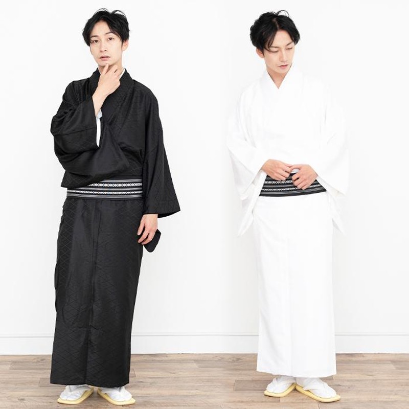 2108紋付き訪問着 袷単品 （男袷 紋付) 洗える着物 着物 単品 メンズ 