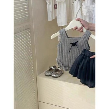 女寶寶背心百褶裙套裝2025夏季新款兒1童百搭夏裝女2童韓版兩件套