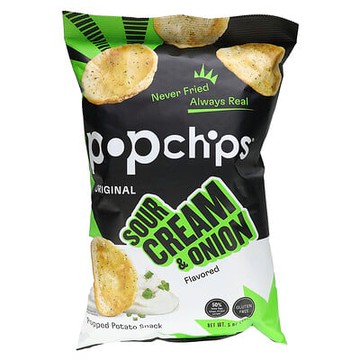 Popchips, 薯片，優酪乳油&洋蔥，5盎司（142克）