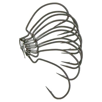 JiNDO Lure 鷹魂 1.5X 強化 曲柄鉤 軟蟲鉤 鐵氟龍  迷你(7/0)  10入  1組