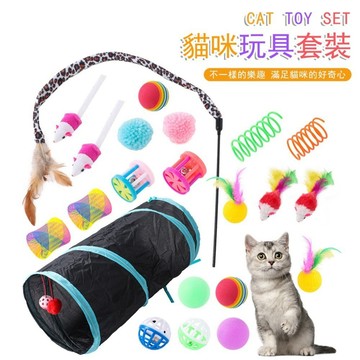 【PEt】寵物貓咪玩具套裝 多款式通道組合玩具 滾地龍s型長款鑽洞 彩虹拼接三通 貓隧道 貓咪自嗨玩具