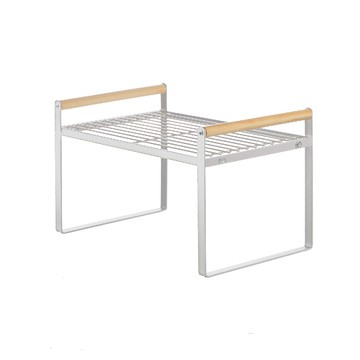 Homely Zakka 日式簡約木質藝鐵多功能分層置物架/湯鍋隔層收納架/整理架_小