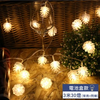 EAtrip 松果LED燈飾燈串組《電池款》3米30燈-暖色光