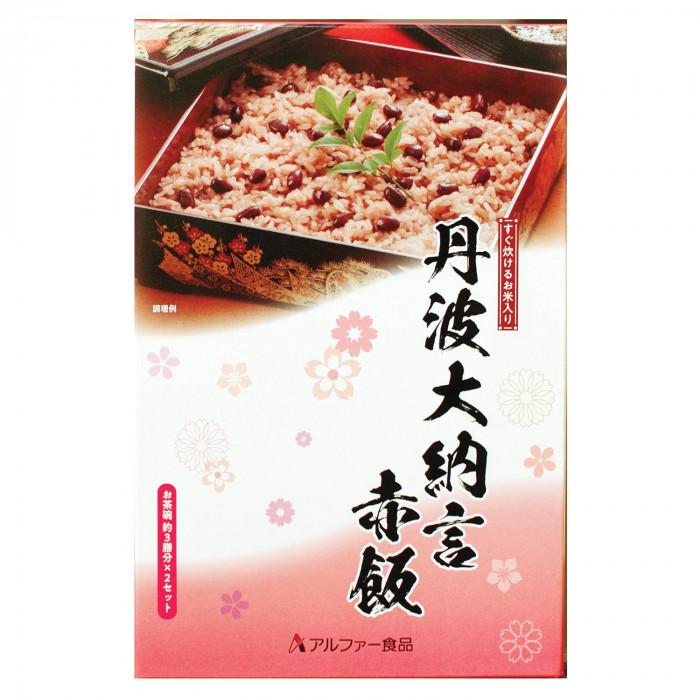 アルファー食品　丹波大納言赤飯　566g 3人前×2セット ×10箱セット