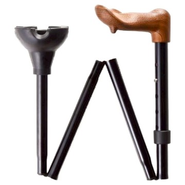 Merry Sticks 悅杖 自行站立 人體工學折疊手杖 左手用  紳士黑  1入