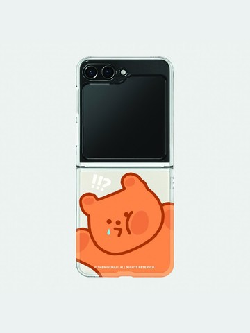 Flatted Character Z Flip Clear Hard Case