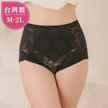 束褲【台灣製/MIT】(M-XL) 台灣製收腹輕塑美臀蕾絲束褲-黑色#T1021