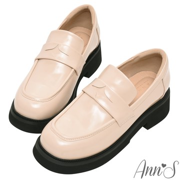 🧧開運好鞋9折入手🧧Ann’S鏤空潮流星芒-顯瘦輕量厚底樂福鞋4.5CM-米白