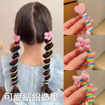 造型髮圈 立體髮圈 髮圈 電話線捲捲電話線髮圈 高馬尾頭繩 不傷髮帶 電話線髮圈