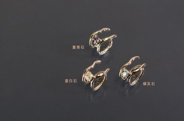 寶石系列-水線條925銀耳骨夾/單支