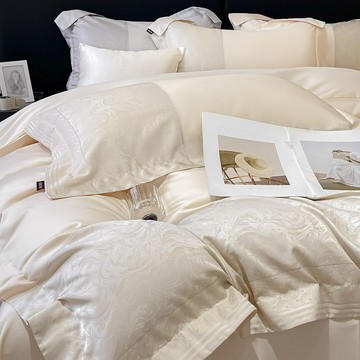 輕奢酒店風A類50S貢緞長絨棉全棉四件套純棉被套床笠款裸睡床品