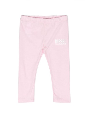 Diesel Kids - logo-print elasticated-waistband trousers - kids - Cotton - 12-18 mth - Pink
