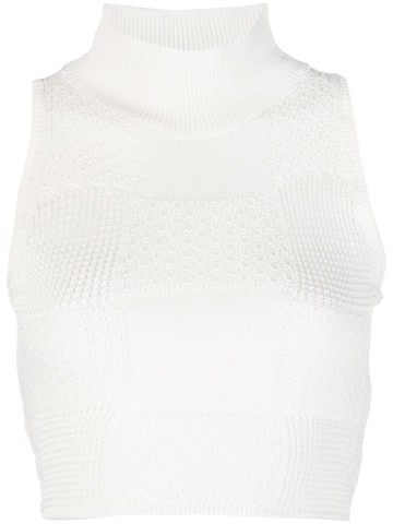 Woolrich - x Daniëlle Cathari high-neck knitted cropped top - women - Cotton - M - White