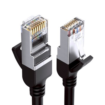 綠聯 CAT6網路線Gigabits高速傳輸 圓線 純銅金屬版  黑色  1條  0.5m