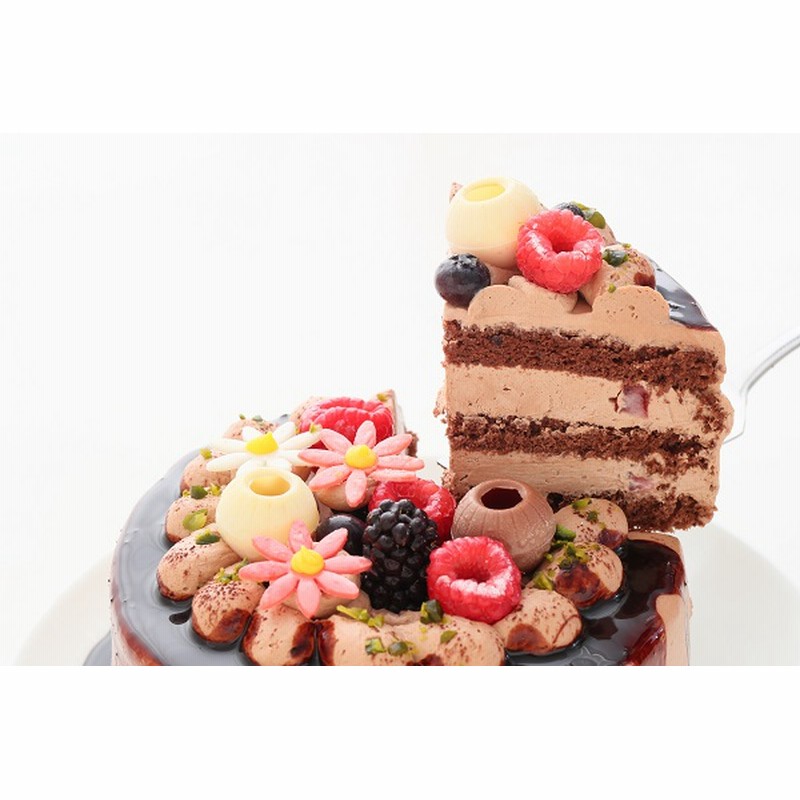 自分で仕上げる 2種類のチョコレートを使った生チョコクリームのドロップケーキ 6号 18cm 通販 Lineポイント最大get Lineショッピング