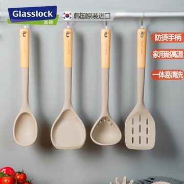 Glasslock不粘鍋硅膠鏟子家用炒菜鍋鏟耐高溫湯勺漏勺削皮器撈面