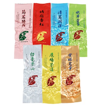 龍源茶品 鑫龍源 金萱烏龍綠茶蜜香紅茶葉7件組  12g  1組  7包