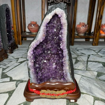 巴西 紫水晶洞 SE✨29.55kg♥️鈦晶 瑪瑙 黑碧璽 紫水晶簇晶牙水亮 送禮 紫水晶 水晶洞 紫晶洞