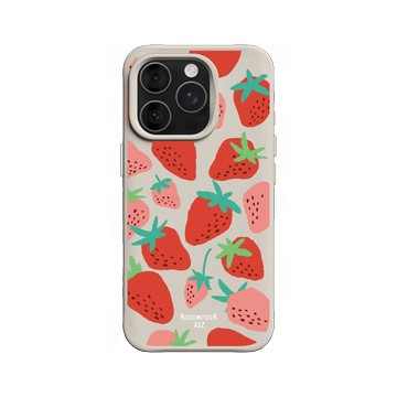 iPhone 16 Pro SolidX 貝殼灰 - Knock Knock A2Z - 草莓甜甜