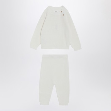 Two-piece suit in milk white