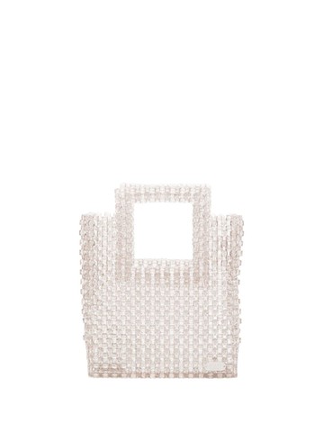 0711 - Vinni open-top tote bag - women - Acrylic/Brass - One Size - White