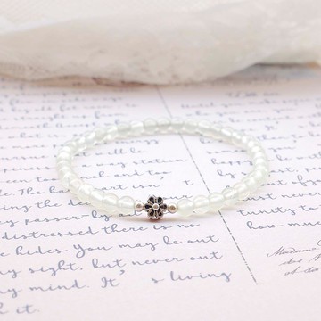 葡萄石 4MM 925純銀 天然石手鍊 I旺財運 帶來希望與轉機 I