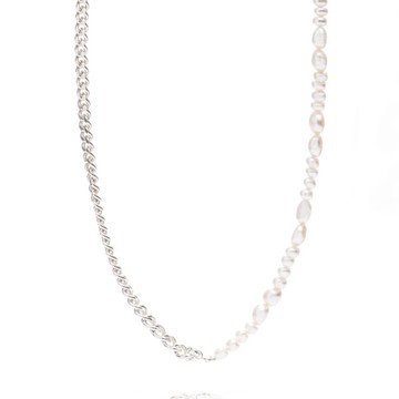 LESIS｜Silver Half Necklace 率性序列珍珠純銀項鍊