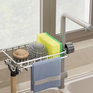 💯桃園出貨✔不鏽鋼 水龍頭 置物架 廚房 浴室 免打孔 水槽 儲物 瀝水籃 多功能 收納架子