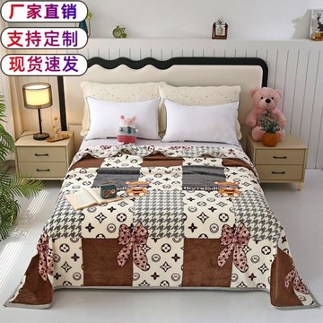 法蘭絨毛毯午睡毯空調蓋毯童毯加厚保暖絨毯活動禮品毯子廠家批發