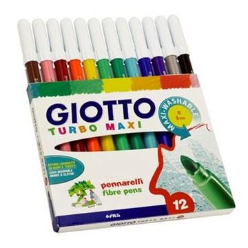 【義大利 GIOTTO】454000 可洗式兒童安全彩色筆 (12色) /盒【APP滿額下單10%點數(單一帳號最高5000點)】1/31止