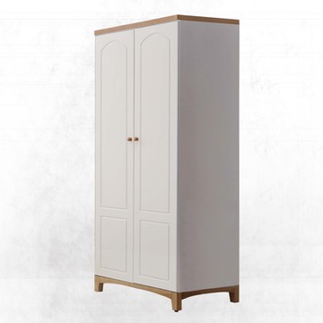 文創集 路可雙色2.7尺開門衣櫃-81x60x200cm免組