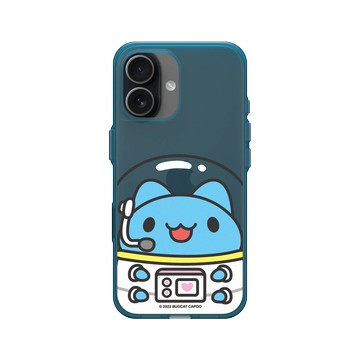 iPhone 17 Clear (相機按鈕) 夜幕藍 - 貓貓蟲咖波 Bugcat Capoo - 太空咖波呼叫地球總部
