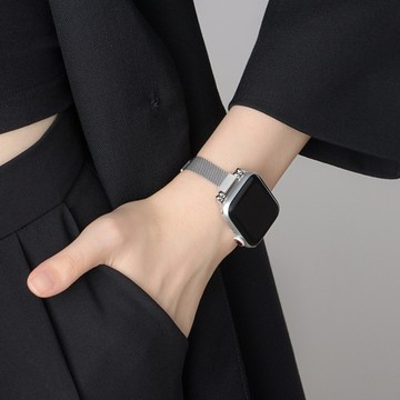 輕奢 時尚 細錶帶 磁吸扣 金屬錶帶 適用於Apple Watch 11 10 9 8 7 49/45MM 42/46M