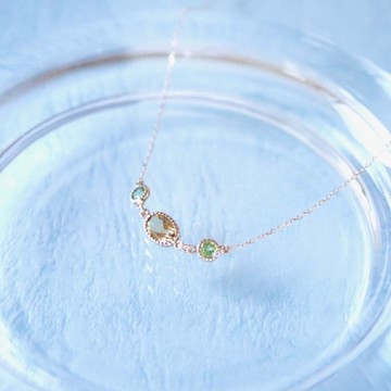 [Sot to] K10 項鍊【含羞草色的黃水晶 & 綠水晶】