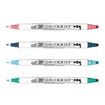 Kuretake 日本吳竹 ZIG Clean Color Dot 點點筆 12色 / 支 TC-6100
